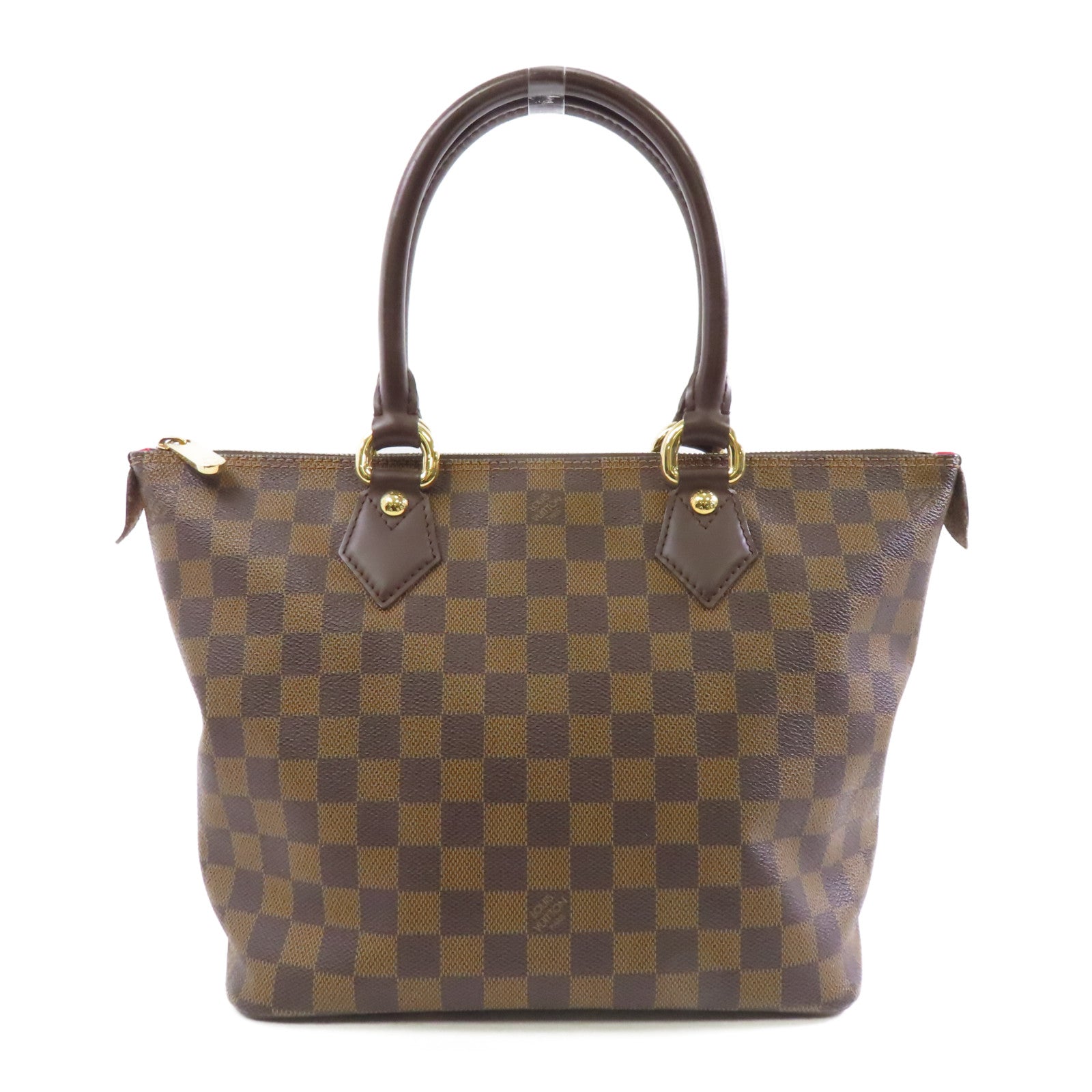 LOUIS VUITTON Damier Saleya PM金扣手挽袋啡色