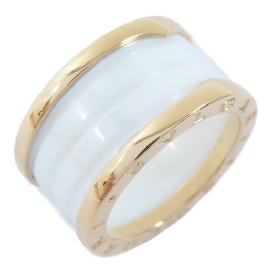 BVLGARI 18K玫瑰金/陶瓷B-zero1 Ring戒指Bvlgari#54/US#6.75