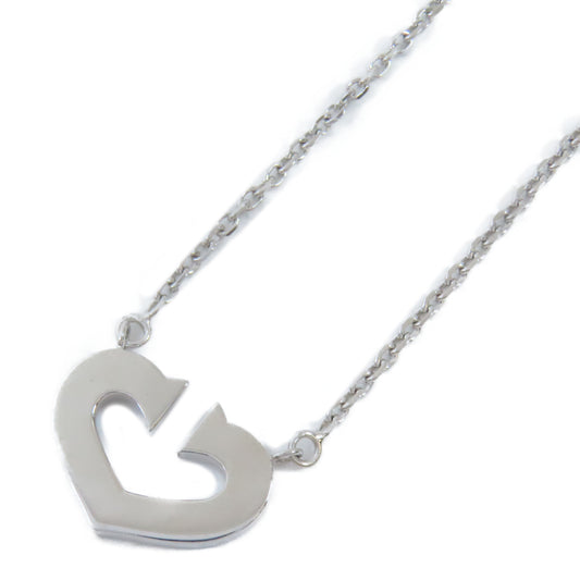 CARTIER 18K白金C Heart Necklace項鍊