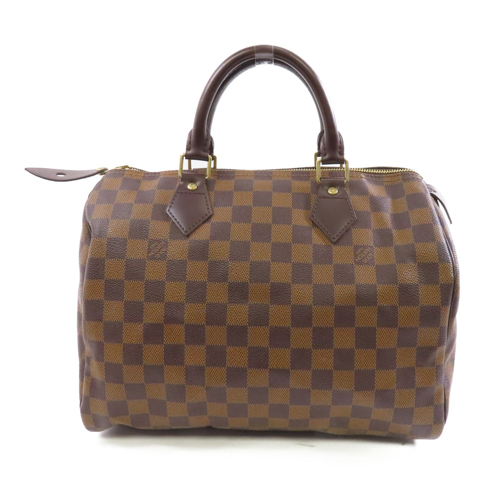 LOUIS VUITTON Damier Speedy 30金扣手挽袋啡色