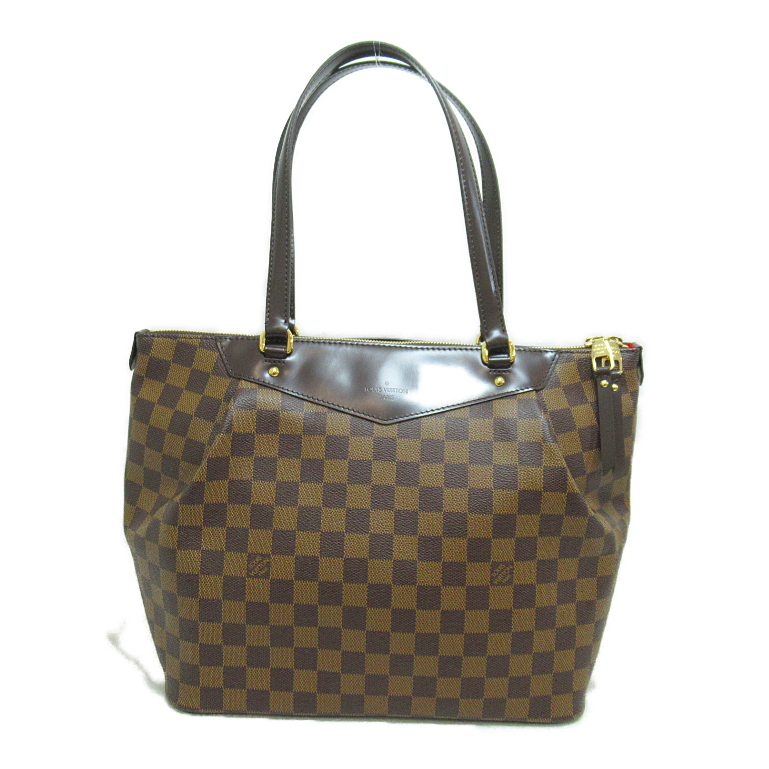 LOUIS VUITTON Damier Ebene Westminster GM Shoulder金扣肩背袋啡色