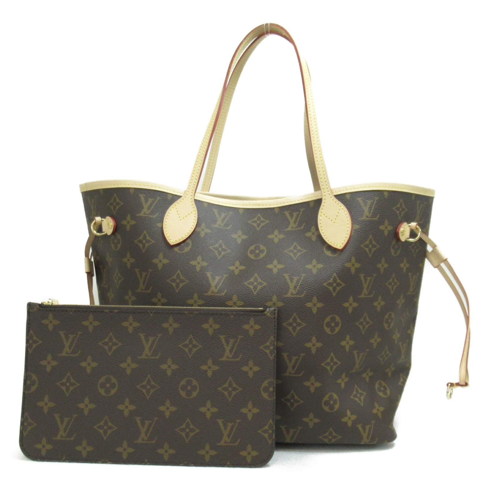 LOUIS VUITTON Monogram Neverfull MM手挽袋/肩背袋啡色