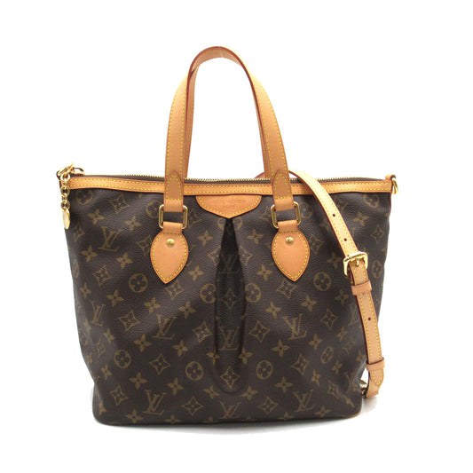 LOUIS VUITTON Monogram Palermo PM手挽肩背兩用袋啡色