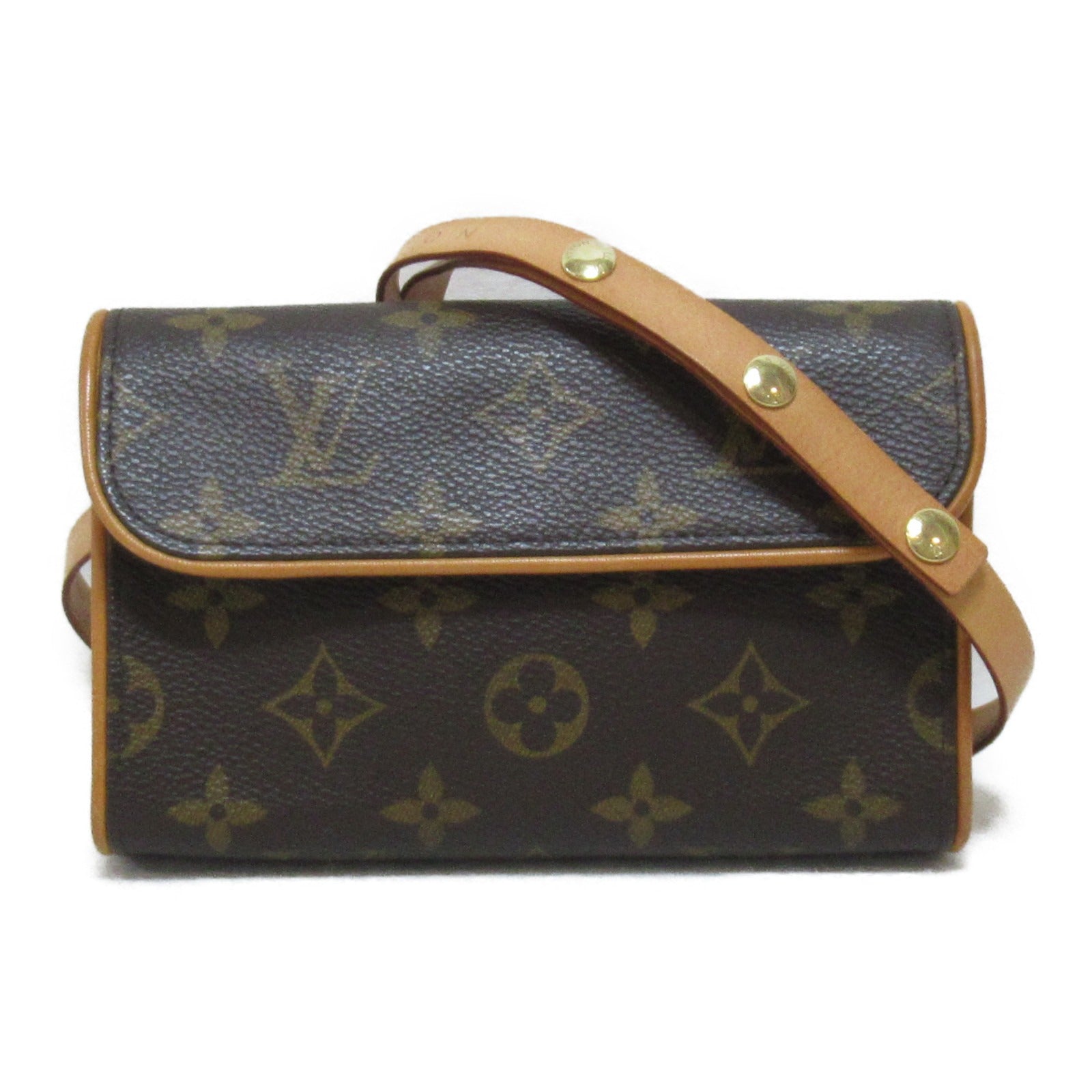 LOUIS VUITTON Monogram Pochette Florentine金扣腰包啡色