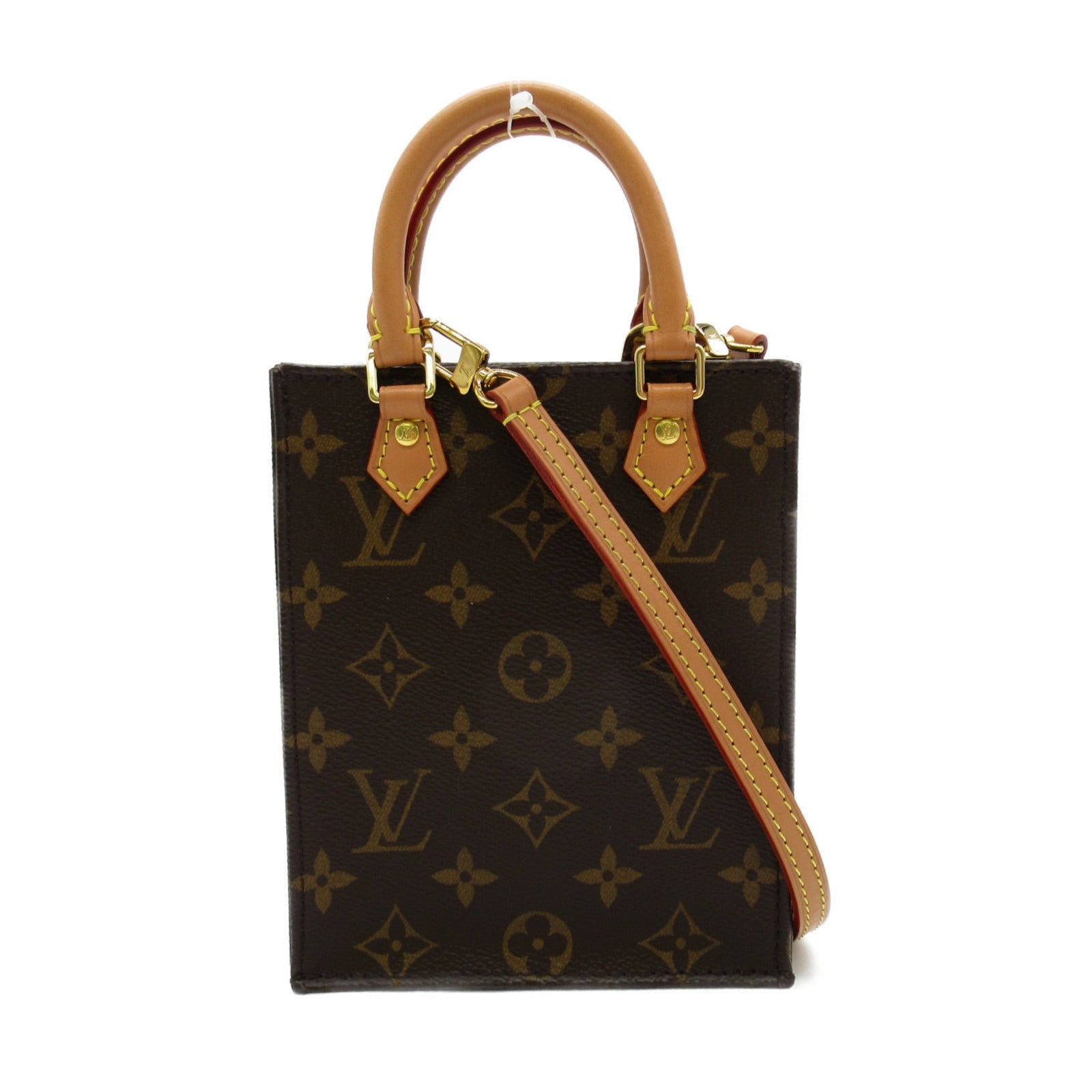 LOUIS VUITTON Monogram Petit Sac Plat手挽肩背兩用袋