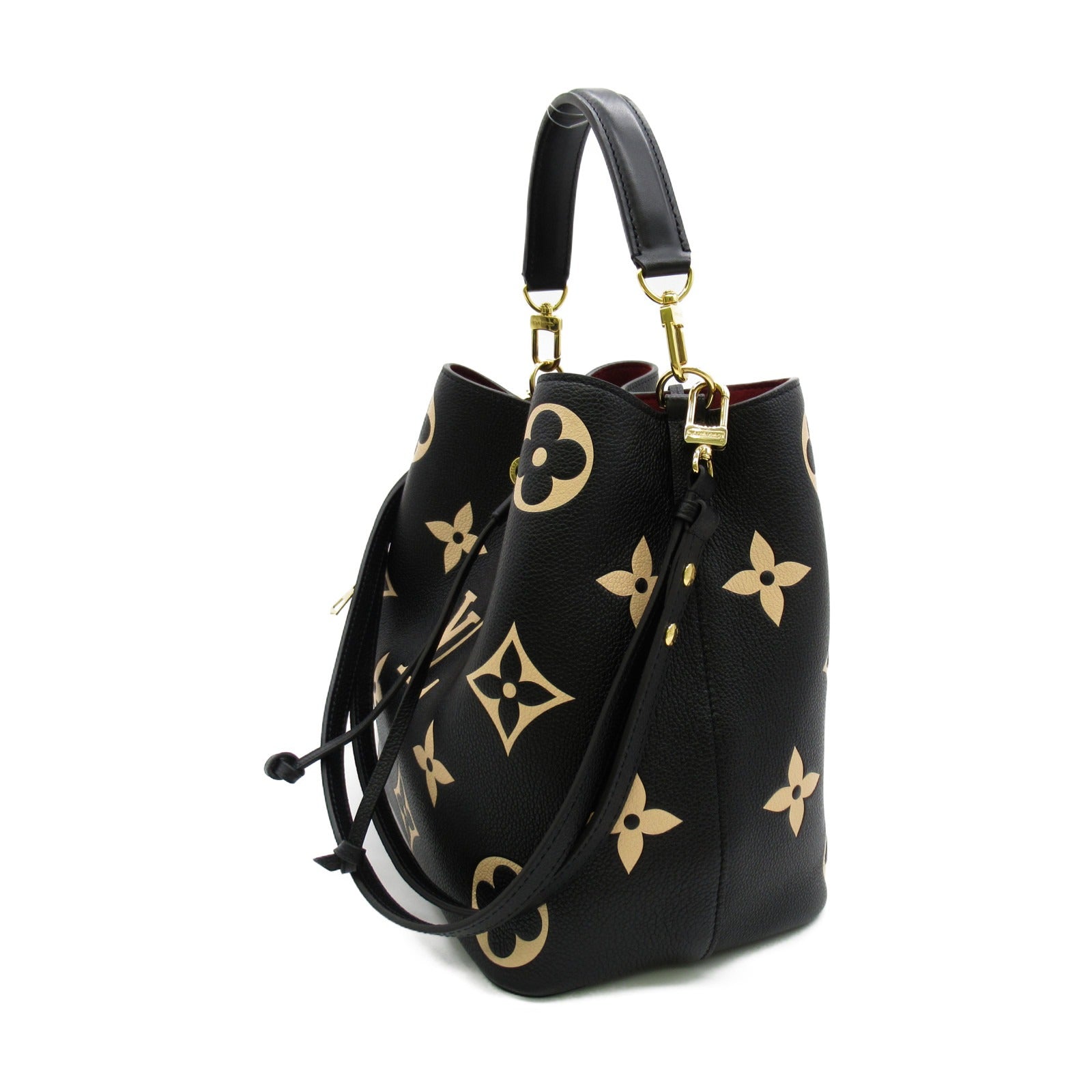 LOUIS VUITTON NeoNoe MM Bicolor Monogram Empreinte Shoulder Bag Black