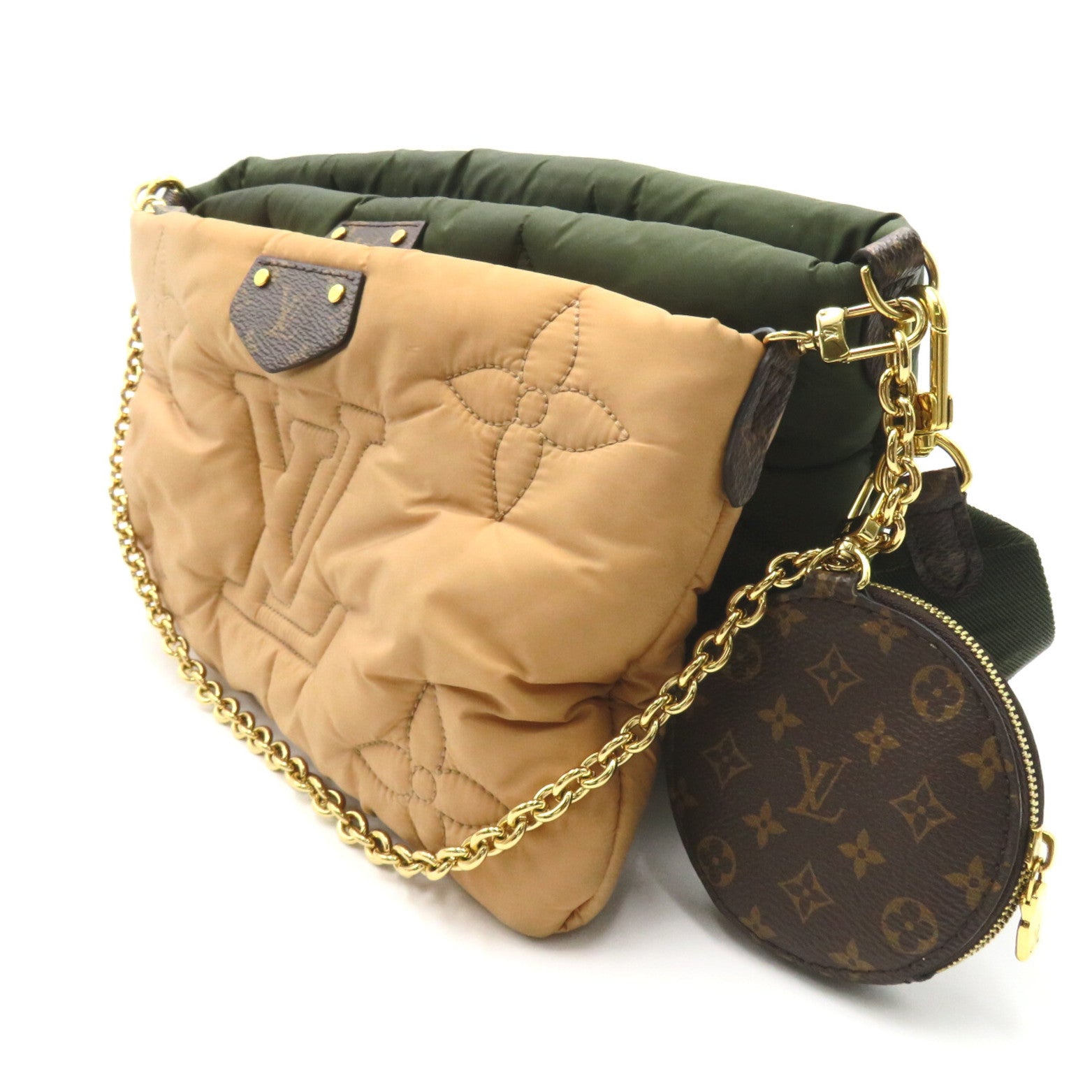 M58977 Louis Vuitton Maxi Multi Pochette Accessoires Bag-Khaki Green