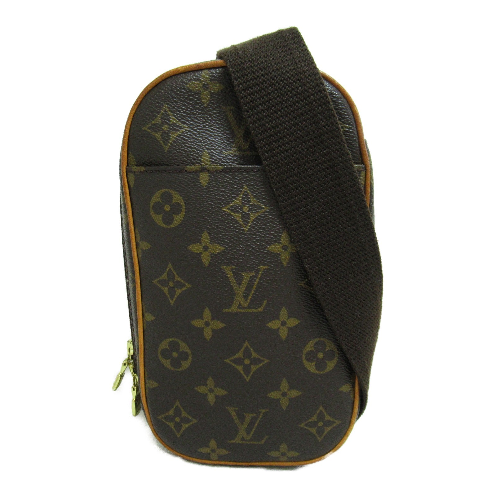 LOUIS VUITTON Monogram Pochette Gange肩背袋啡色