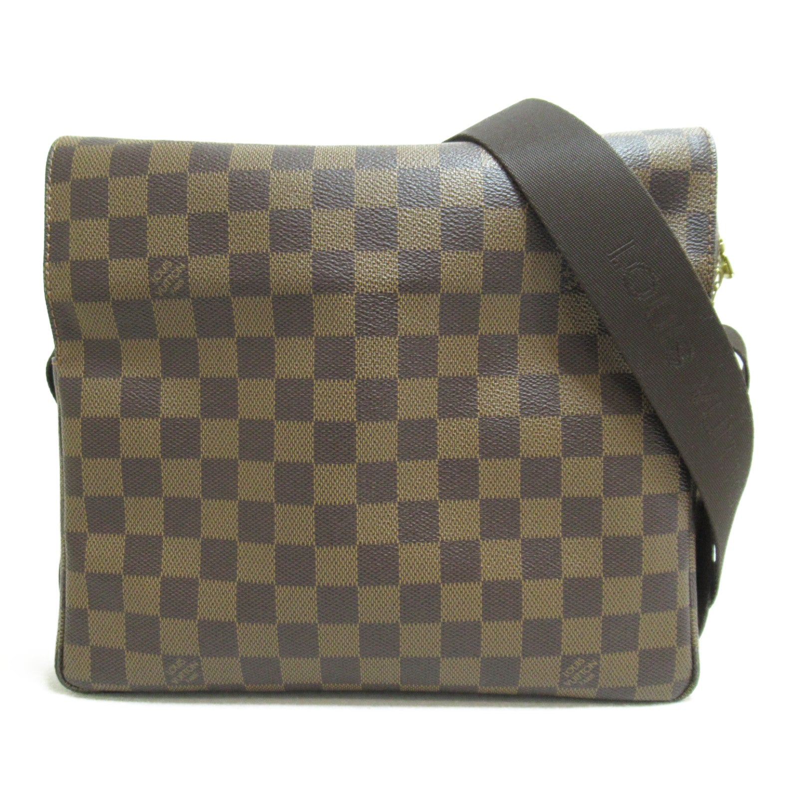 LOUIS VUITTON Damier Naviglio Shoulder Bag金扣肩背袋啡色