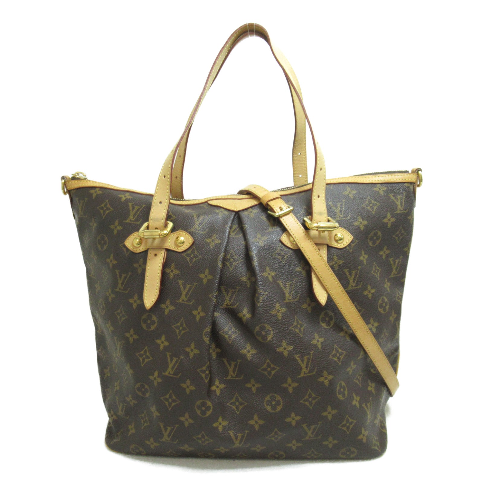 LOUIS VUITTON Monogram Palermo GM金扣手挽肩背兩用袋啡色