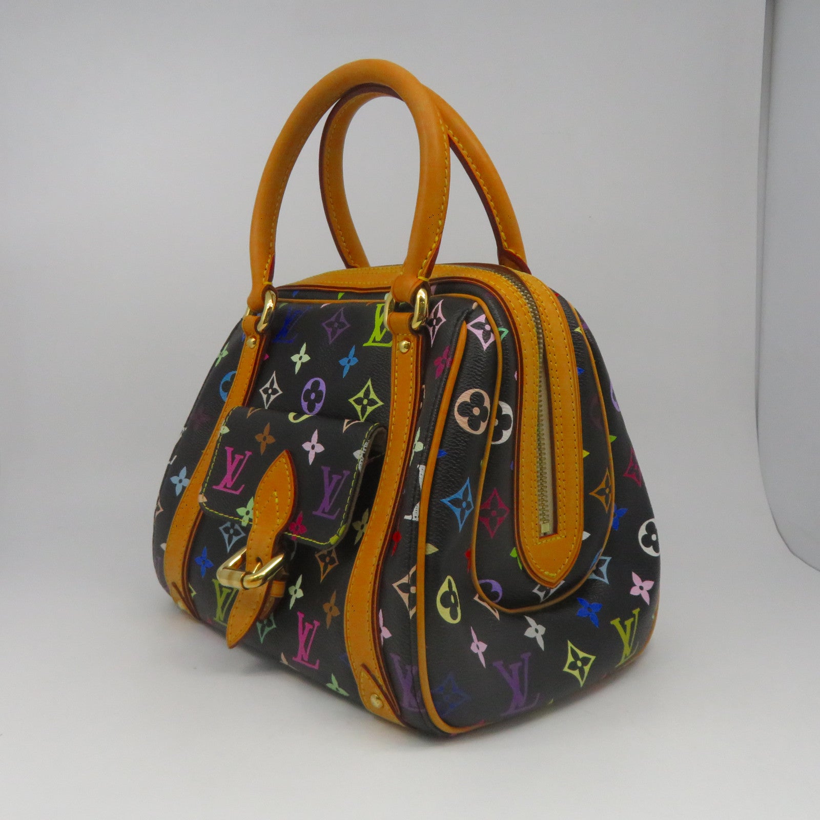 Louis Vuitton Black Monogram Multicolore Canvas Priscilla Bag