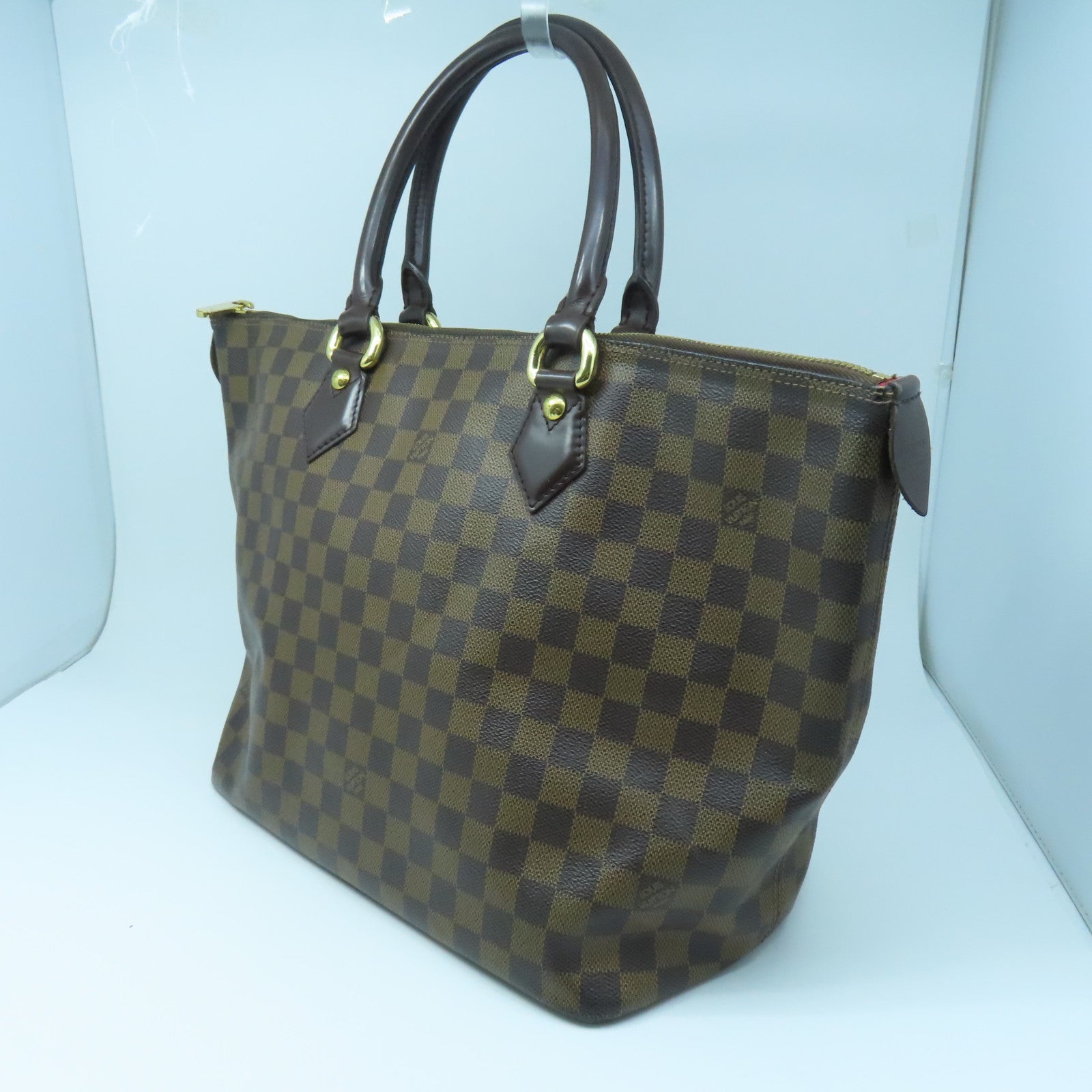 Shop for Louis Vuitton Damier Azur Canvas Leather Saleya MM Bag