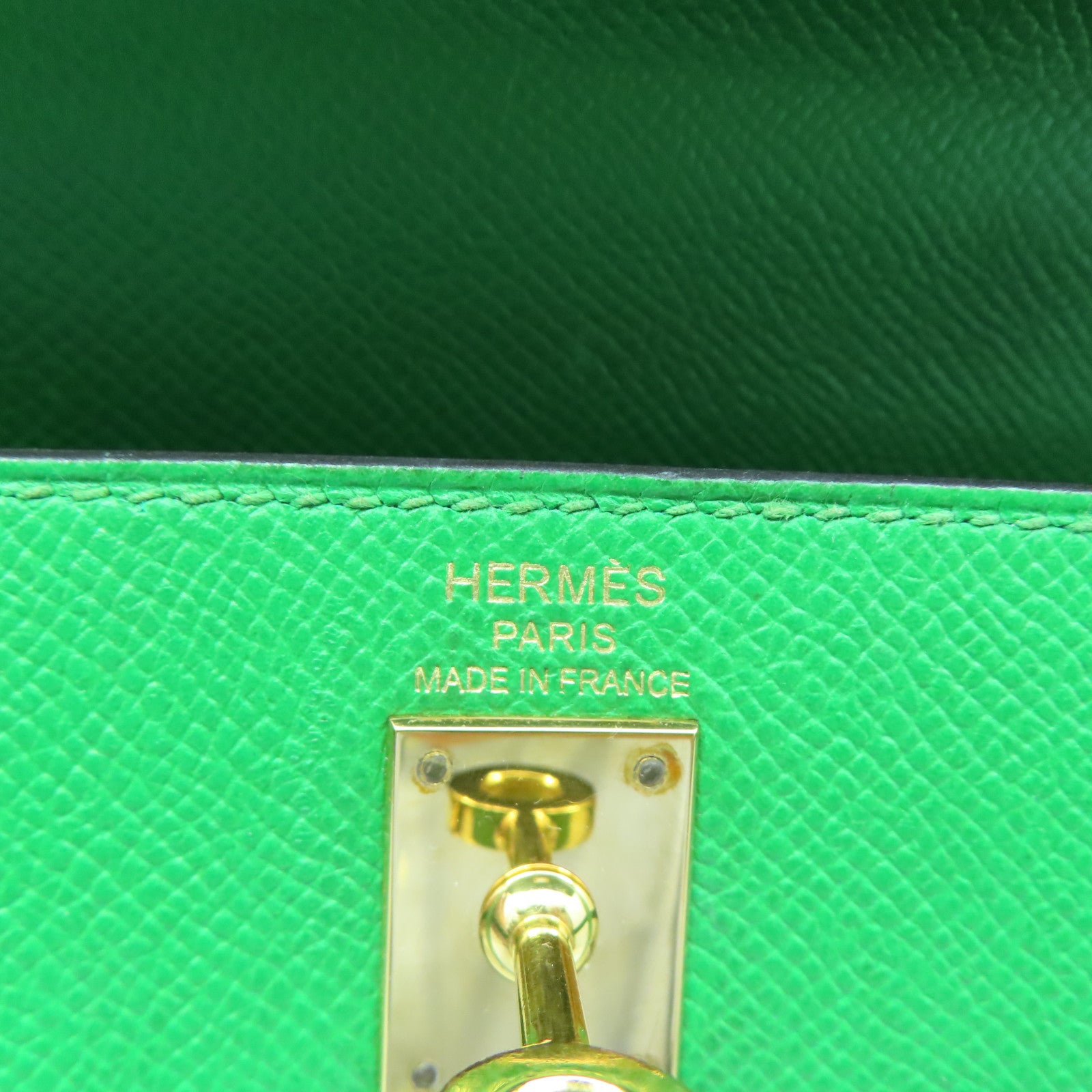 HERMES Epsom leather Kelly 25 gold buckle handle shoulder bag Capucine –  Brand Off Hong Kong Online Store