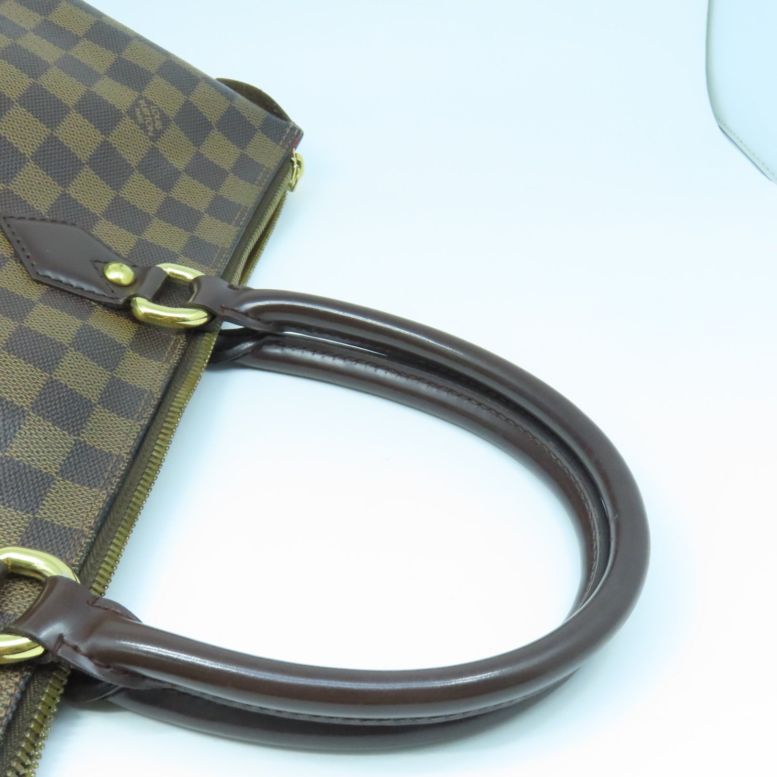 LOUIS VUITTON Damier Saleya MM gold buckle handle bag brown – Brand Off  Hong Kong Online Store