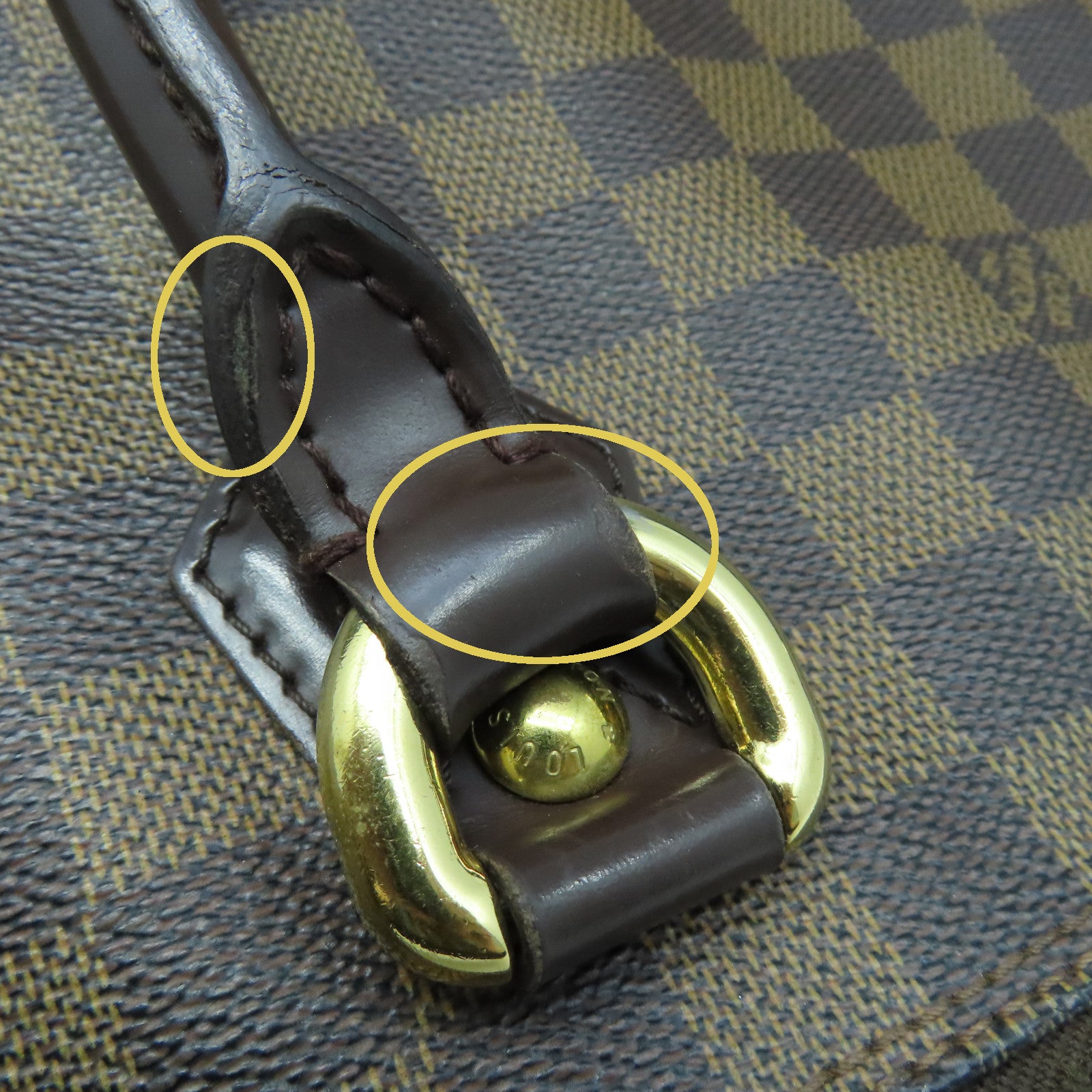 LOUIS VUITTON Damier Saleya MM gold buckle handle bag brown – Brand Off  Hong Kong Online Store