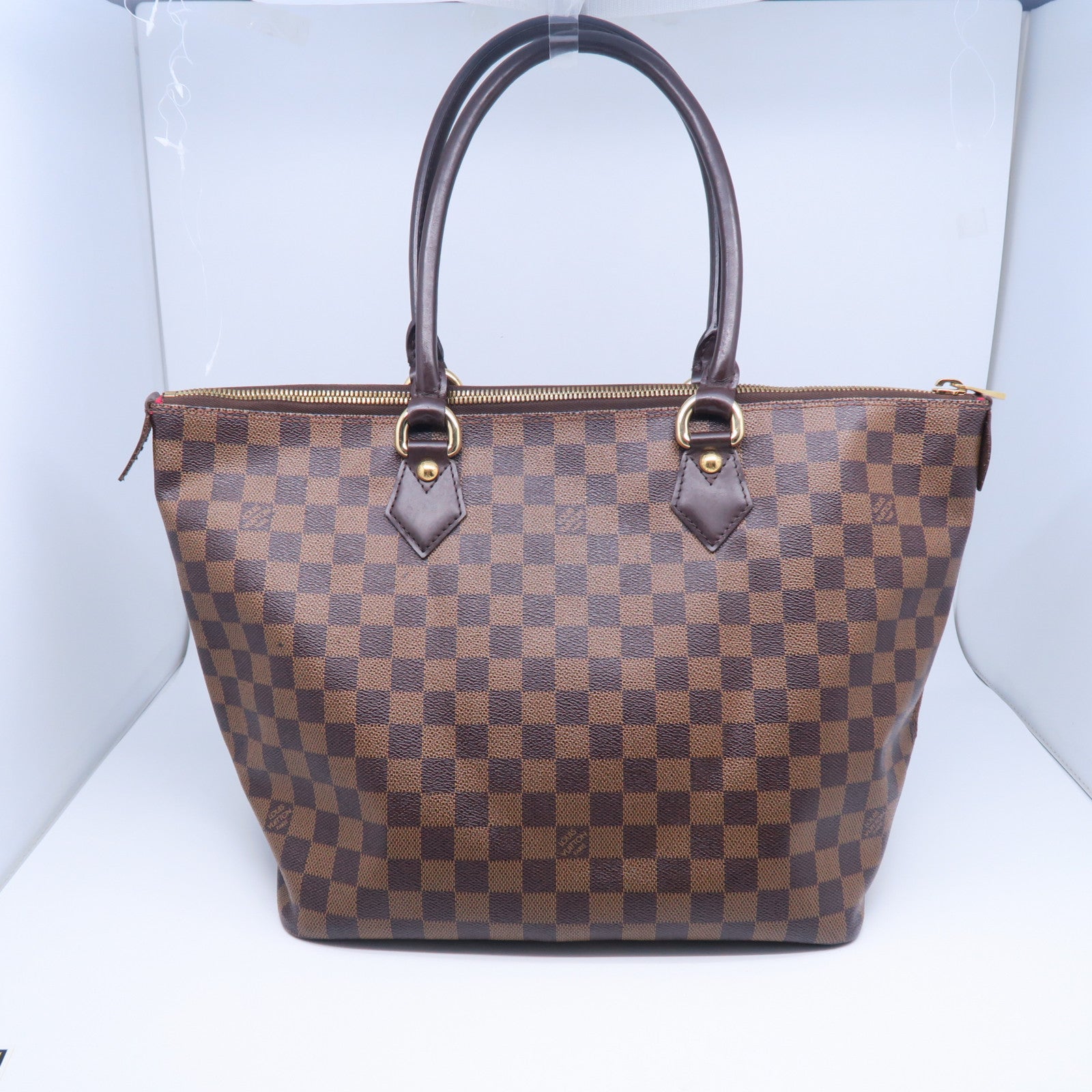 LOUIS VUITTON Saleya MM Shoulder Bag Damier Ebene N51182