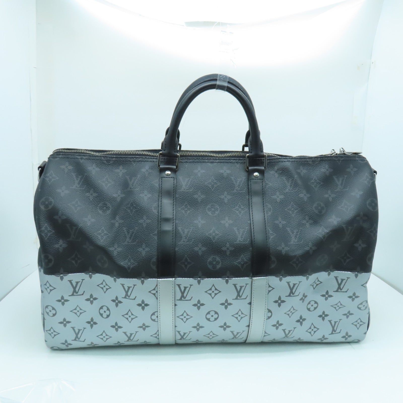 LOUIS VUITTON Monogram Eclipse Travel Bag silver buckle handle shoulde –  Brand Off Hong Kong Online Store