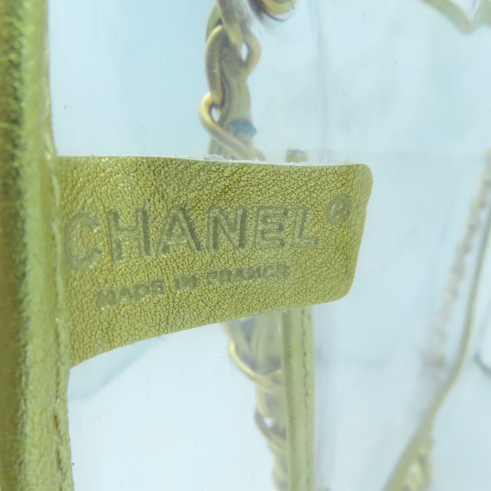 CHANEL PVC Chain Shoulder Gold Shoulder Bag Clear/Gold – Brand Off
