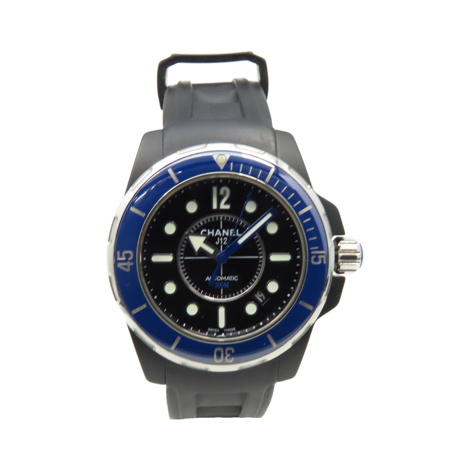 CHANEL J12 Watch不鏽鋼/橡膠帶自動機芯手錶黑色/藍色/銀色