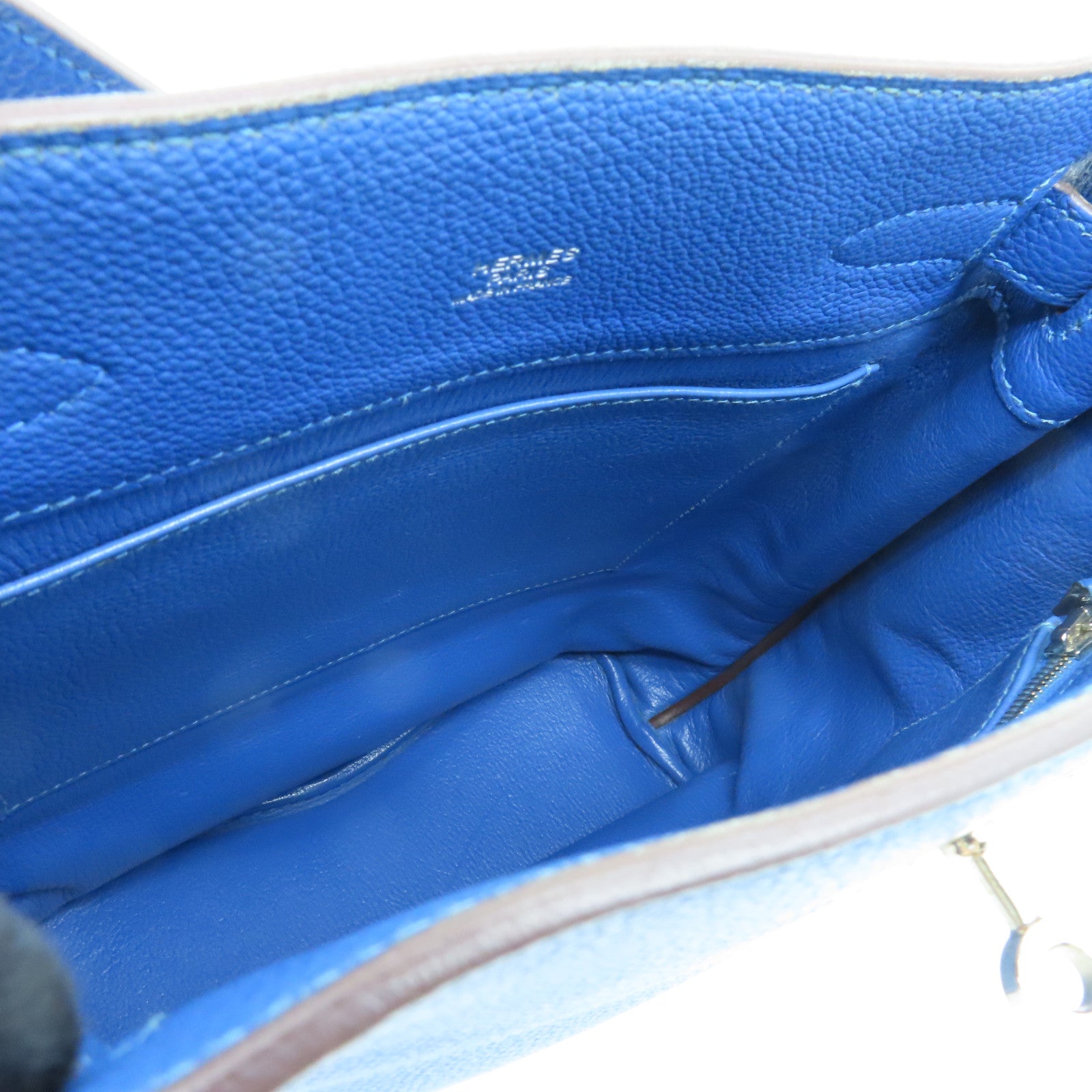 HERMES Togo Leather 24/24 29cm Silver Buckle Handle Shoulder Bag Blue –  Brand Off Hong Kong Online Store