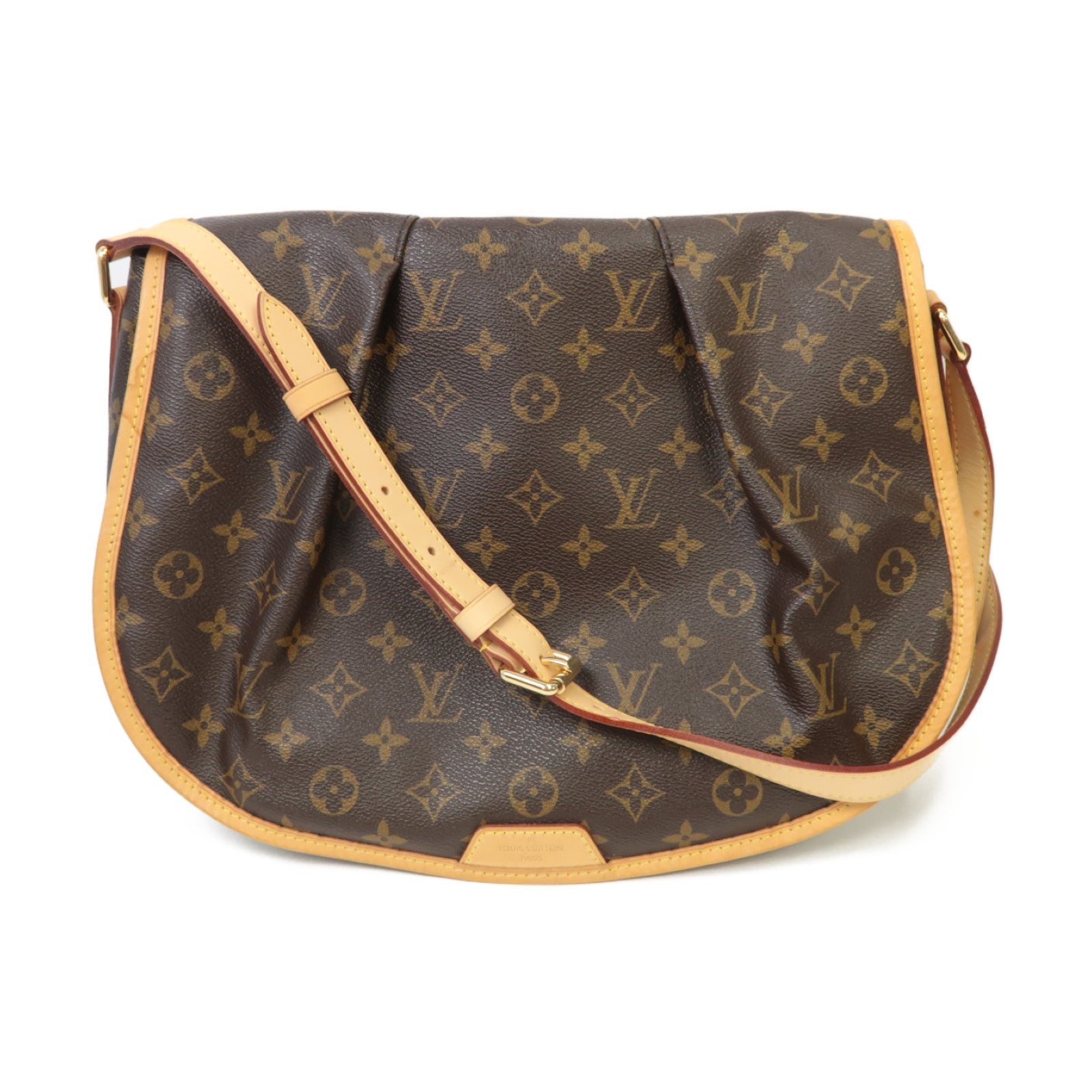 LOUIS VUITTON Monogram Menilmontant MM金扣肩背袋啡色