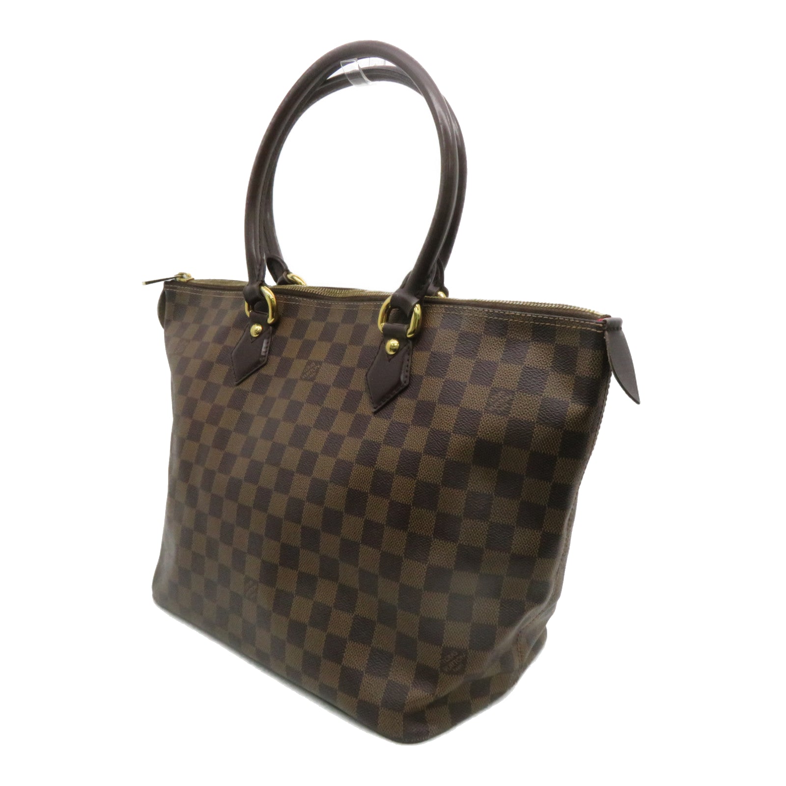 LOUIS VUITTON Damier Saleya MM Gold Buckle Shoulder Bag Brown Brand Off Hong Kong Online Store