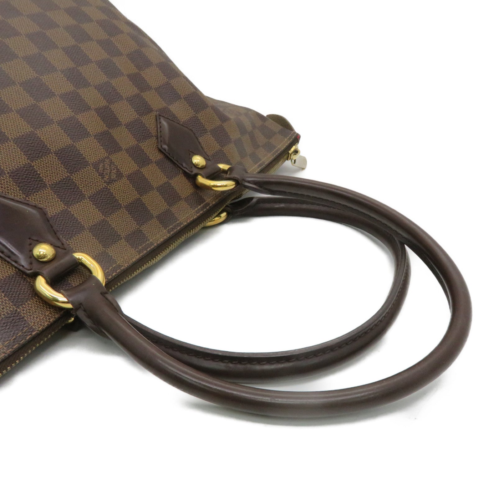 LOUIS VUITTON Damier Saleya MM gold buckle handle bag brown – Brand Off  Hong Kong Online Store