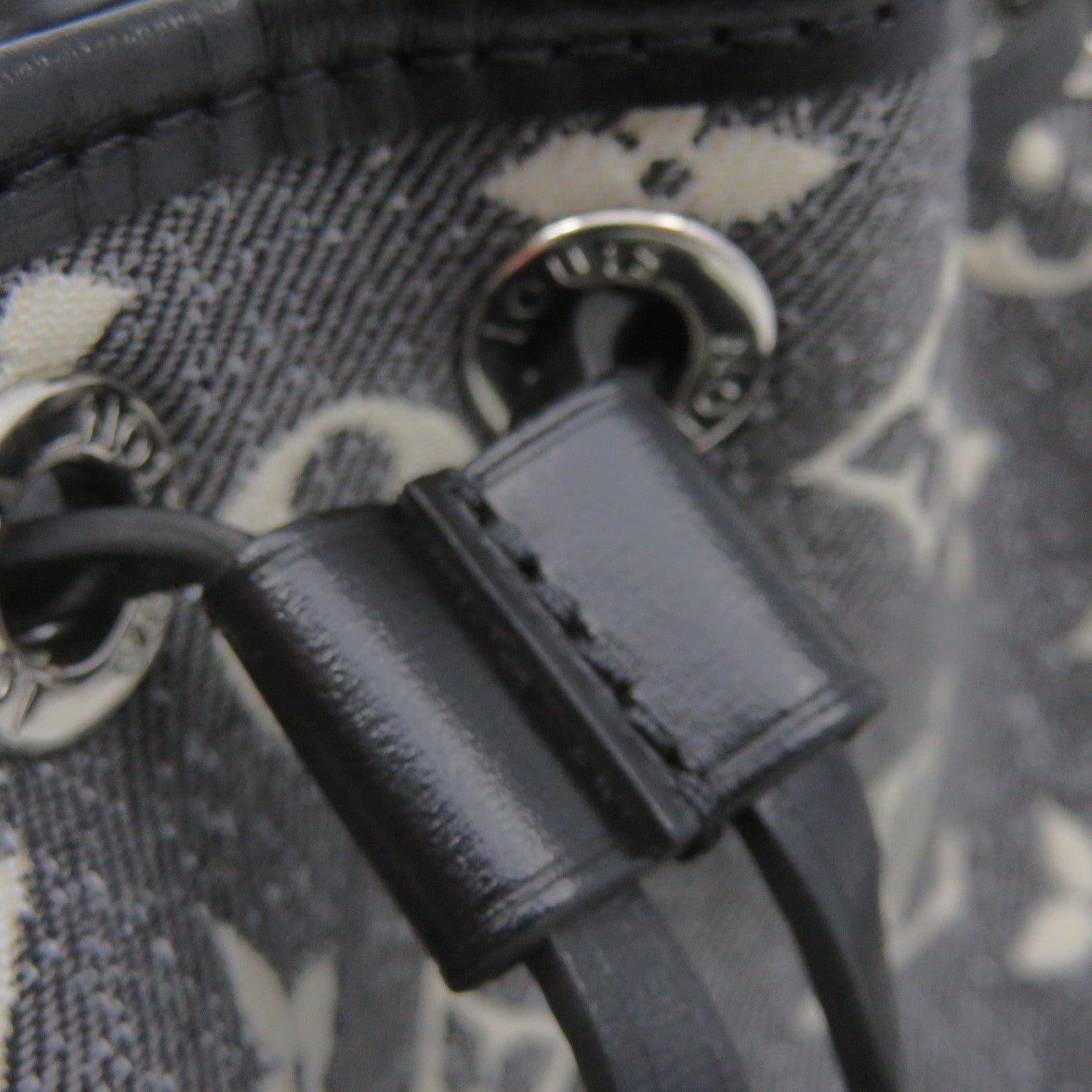LOUIS VUITTON Monogram Jacquard Denim Nano Noe 2Way Shoulder Bag Charcoal  Gray
