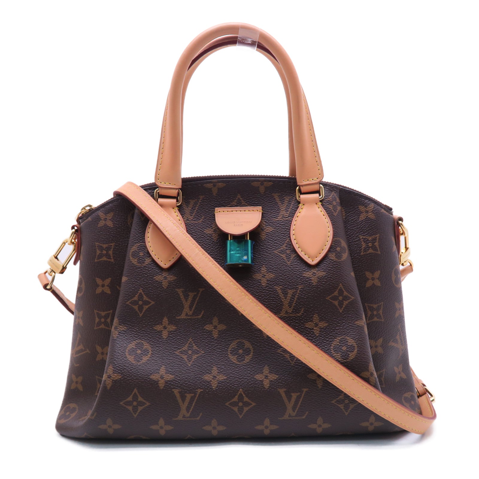 LOUIS VUITTON Monogram Rivoli PM金扣手挽肩背兩用袋啡色