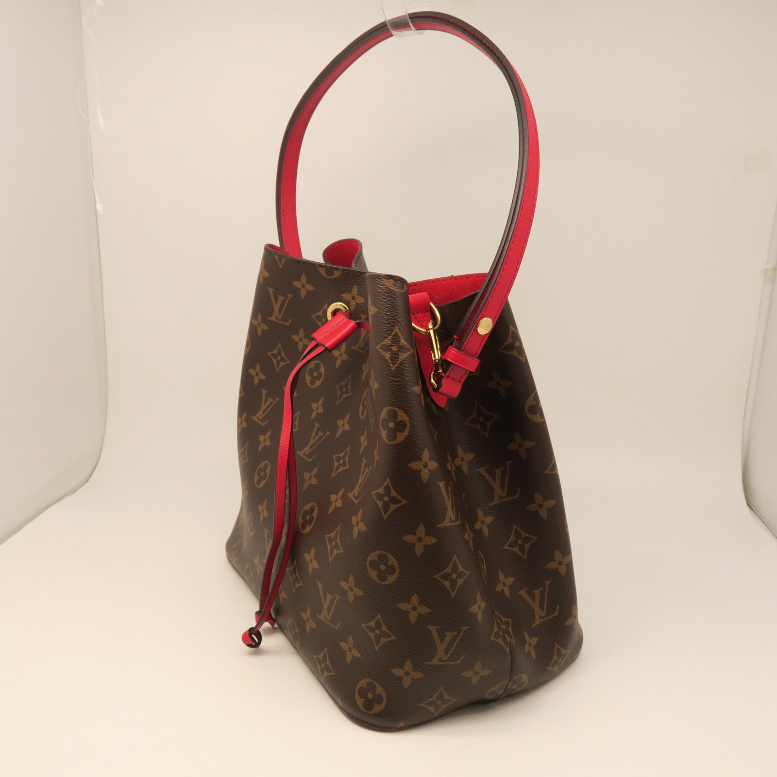 LOUIS VUITTON Monogram NeoNoe Gold Buckle Shoulder Bag Brown/Pink