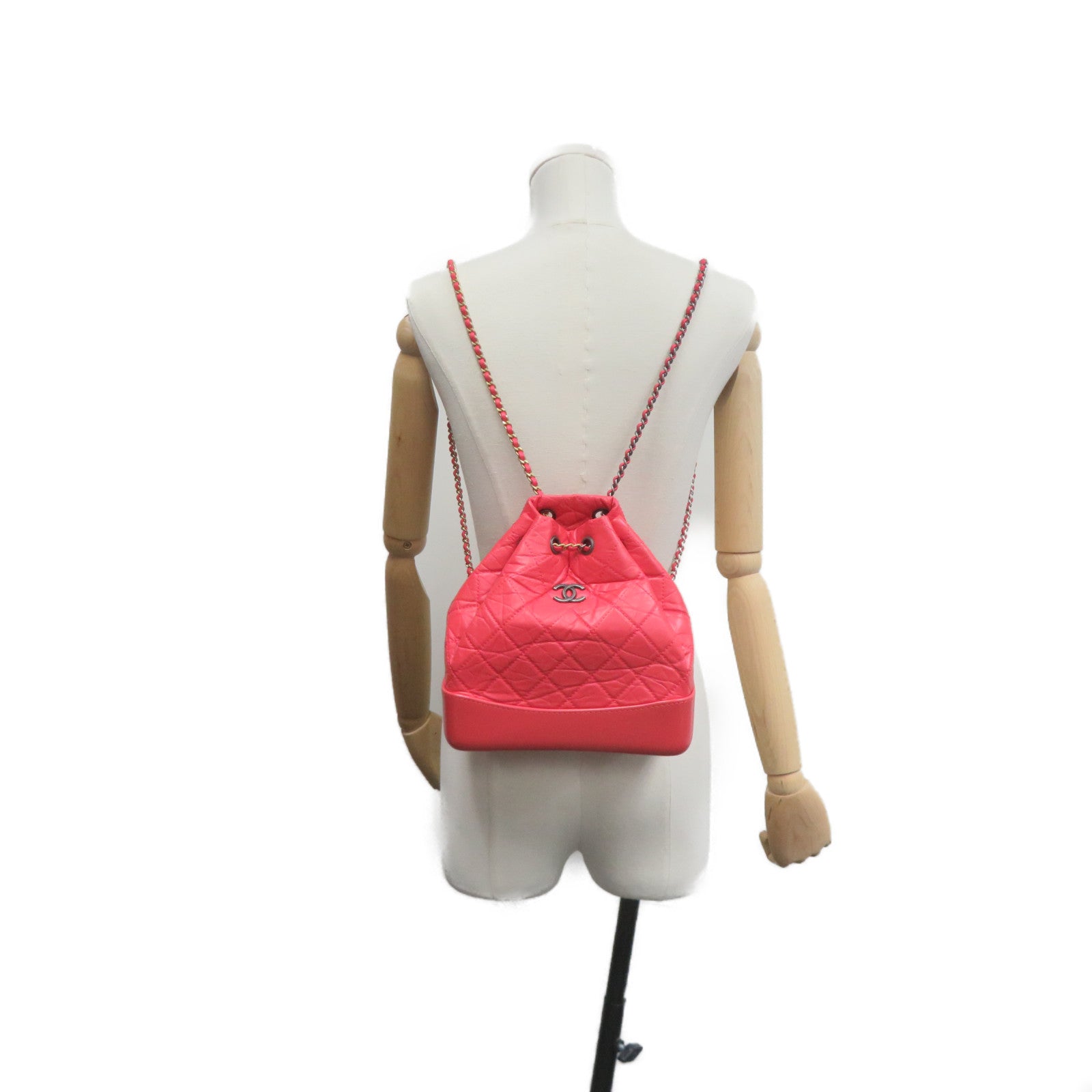 Gabrielle leather backpack Chanel Pink in Leather - 31060422