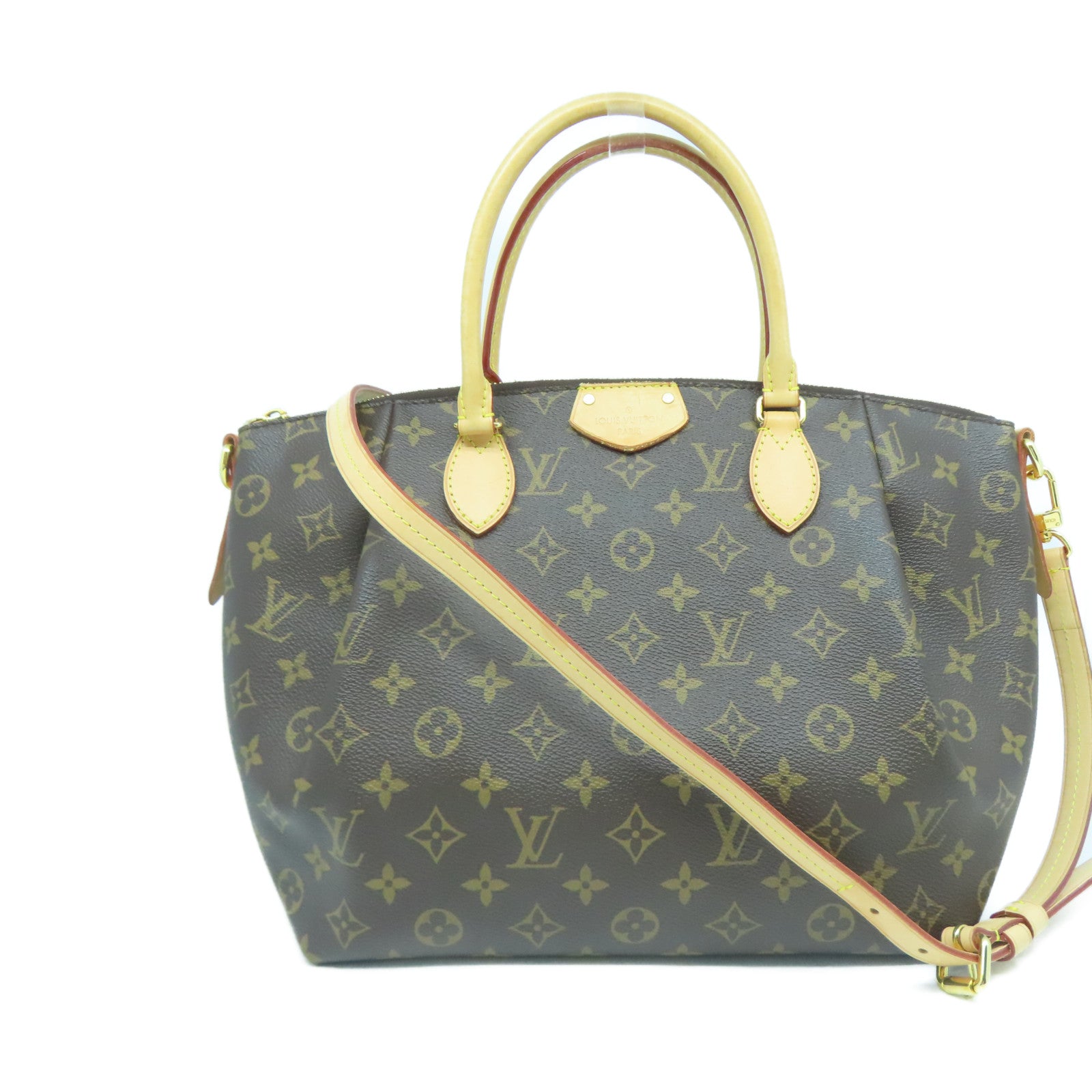 LOUIS VUITTON Monogram Turenne MM金扣手挽肩背兩用袋啡色