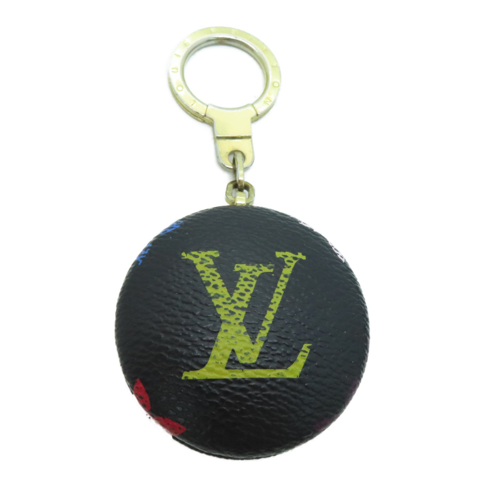 LOUIS VUITTON Monogram Multicolore Key Holder Keychain / Ornament Black /  Color