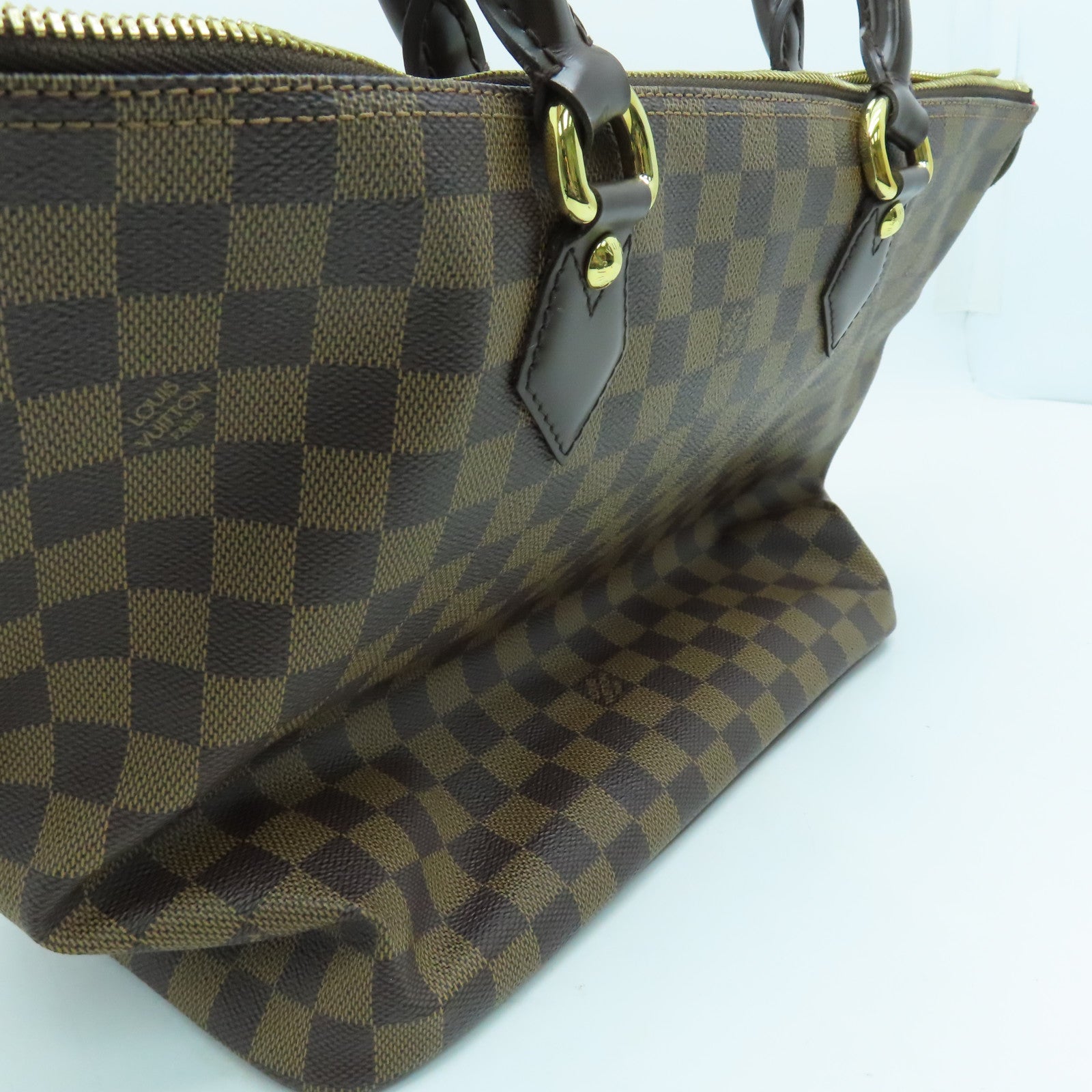 LOUIS VUITTON Damier Saleya MM gold buckle handle bag brown – Brand Off  Hong Kong Online Store