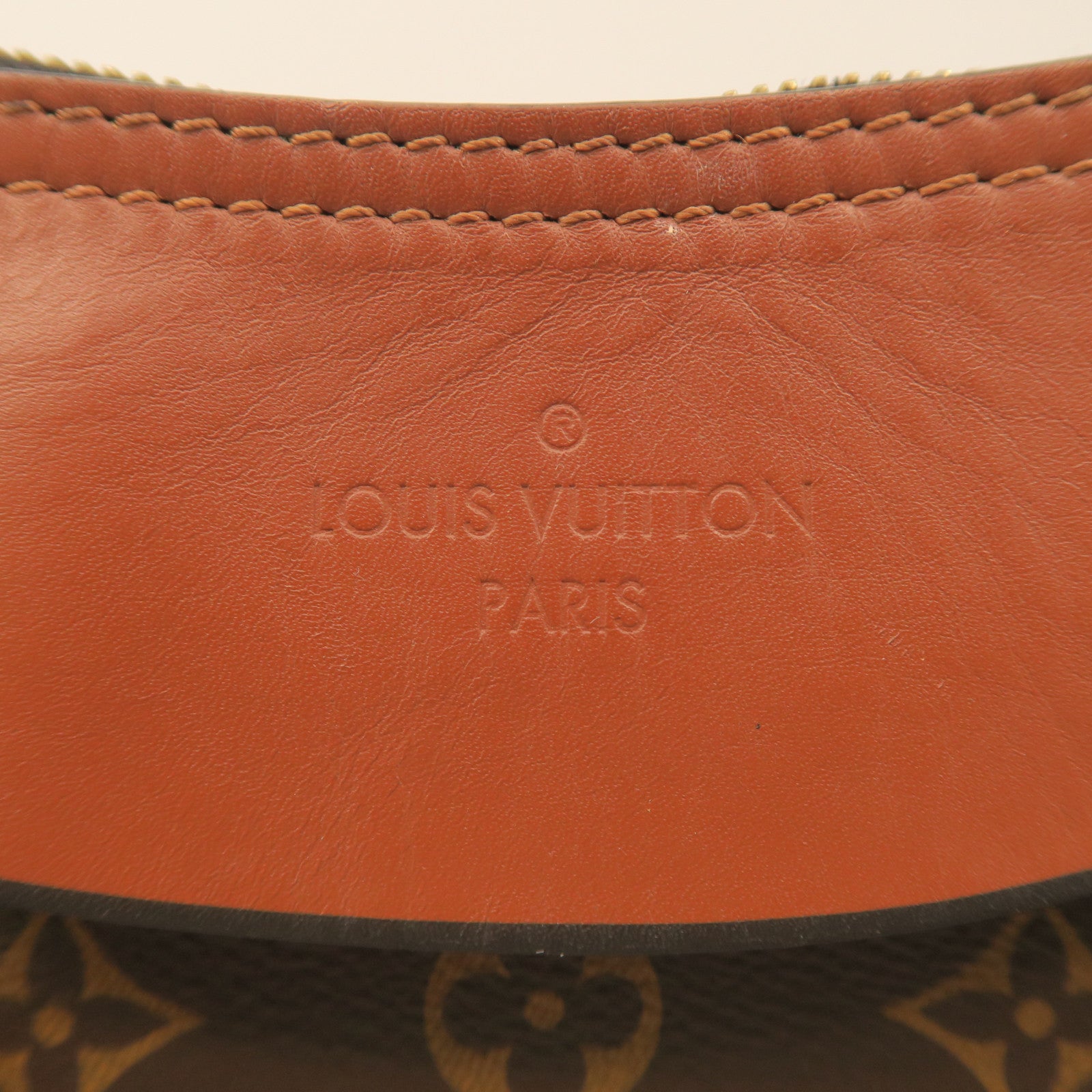 LOUIS VUITTON Monogram Tuileries 2 way Shoulder gold buckle handle shoulder  bag brown