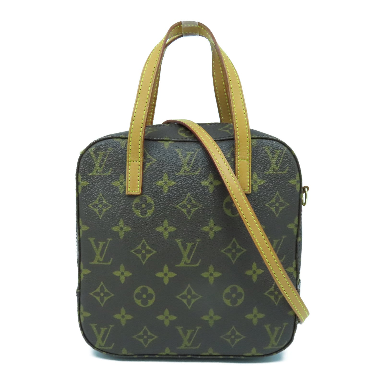 LOUIS VUITTON Monogram Spontini金扣手挽肩背兩用袋啡色