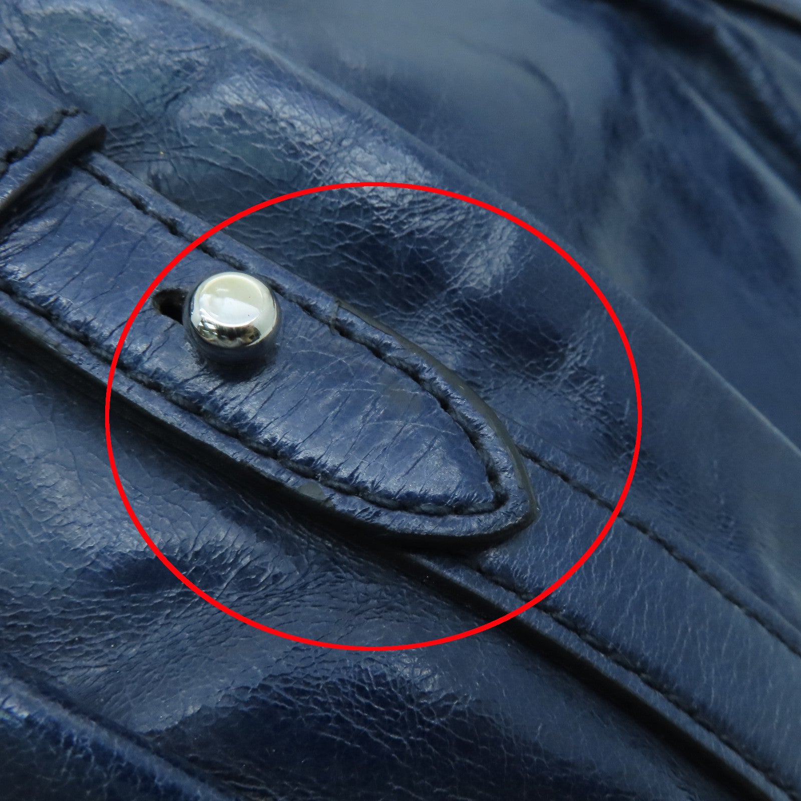 Miu Miu cowhide leather 2 Way Shoulder silver buckle handle shoulder bag  blue