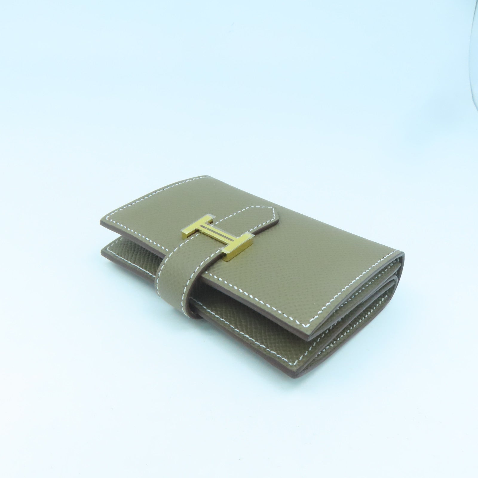 Hermes Bearn Card Holder Etoupe / CC18 Epsom Card Holder Ghw
