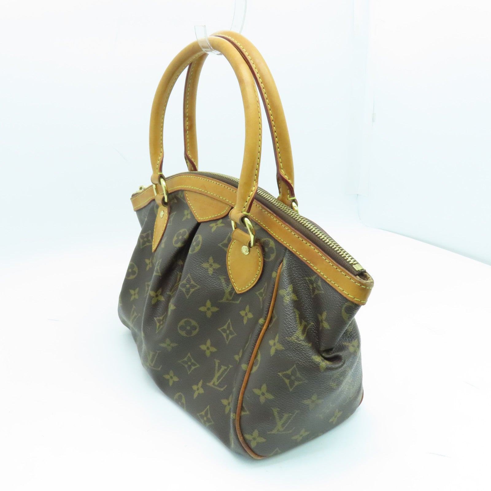 LOUIS VUITTON Monogram Tivoli PM Gold Buckle Handle Bag Brown – Brand Off  Hong Kong Online Store