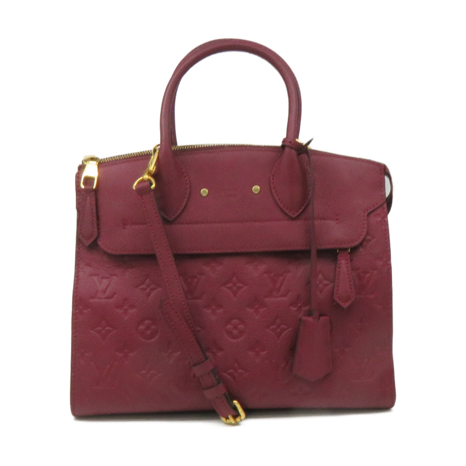 LOUIS VUITTON Monogram Empreinte Pont Neuf 2Way Shoulder Bag手挽肩背兩用袋紫色