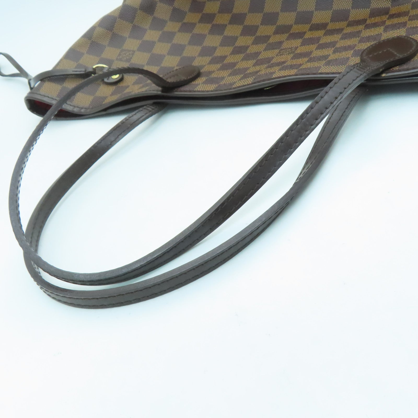 LOUIS VUITTON Damier Neverfull MM gold buckle handle bag brown – Brand Off  Hong Kong Online Store