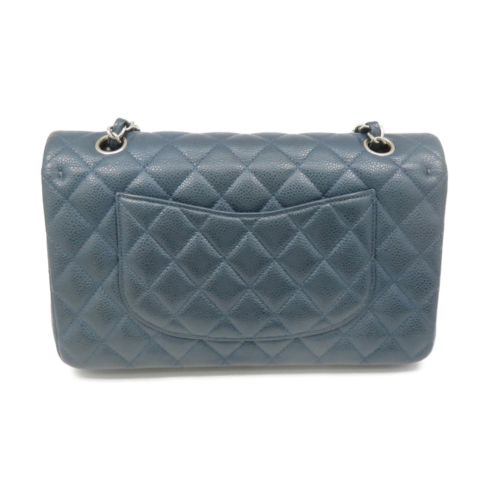 Chanel Flap Coin Purse with Chain in Lambskin Light Blue - THE