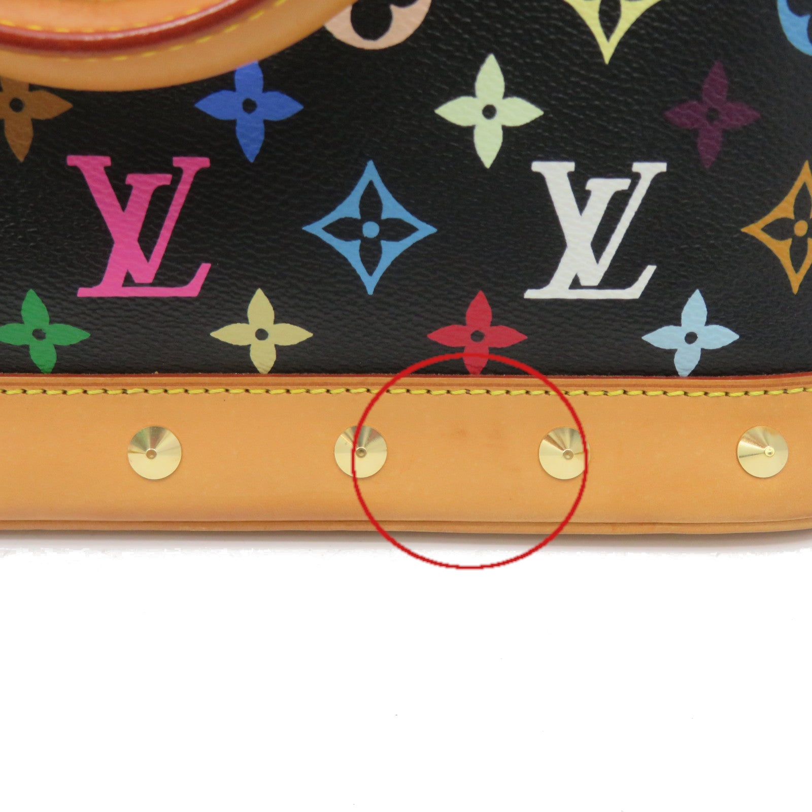 Authentic Louis Vuitton Alma Multicolor Black Code FL0053 for Sale