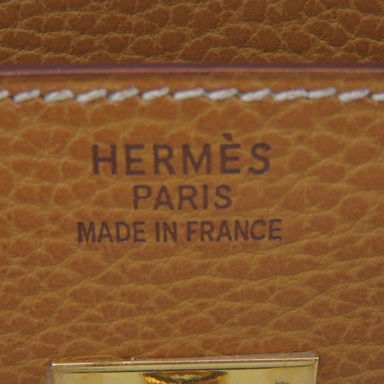 Hermès Hermes Natural Ardennes Birkin 40 Ghw Brown Leather ref