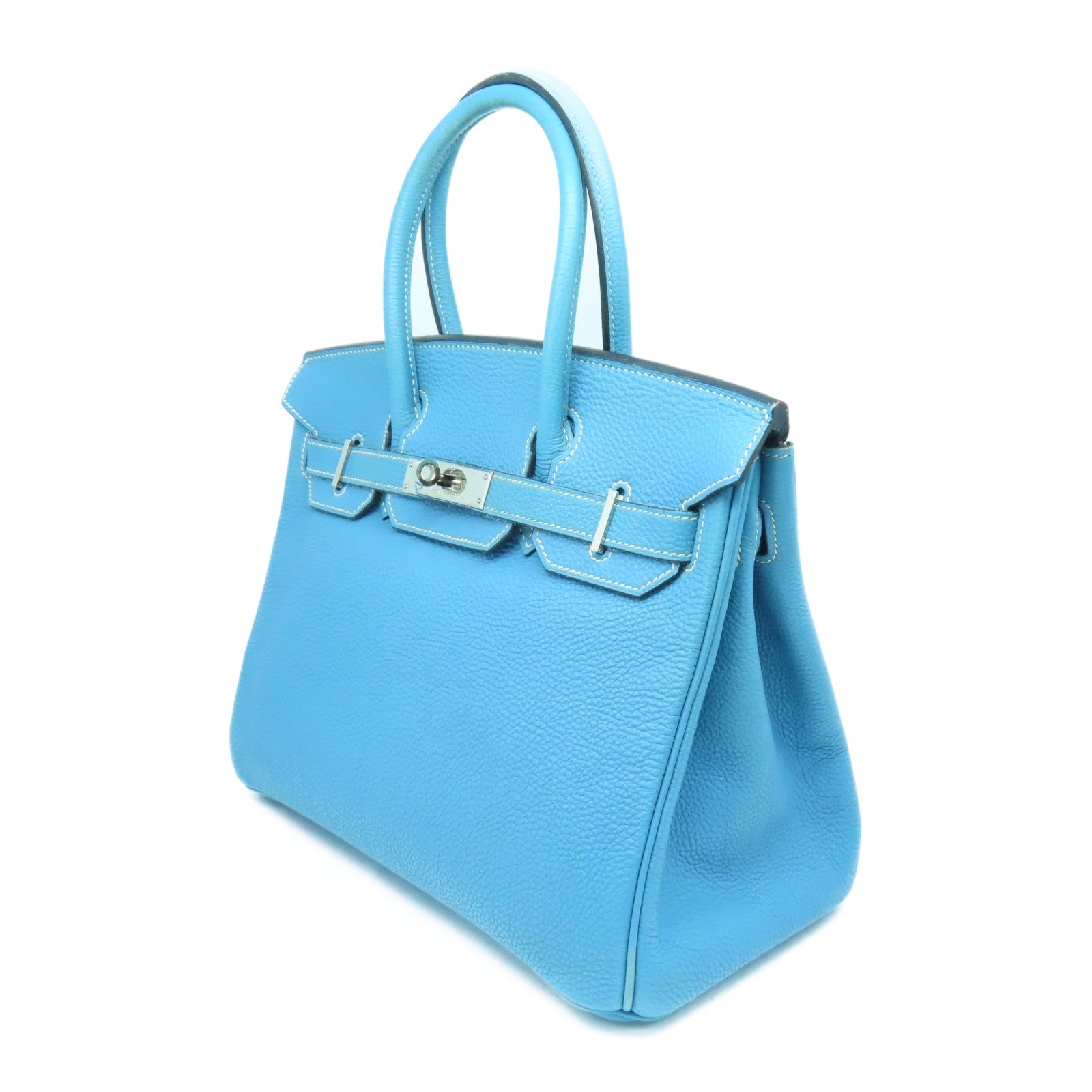 HERMES Togo Leather Birkin 30 Silver Buckle Hand Bag Denim Blue – Brand Off  Hong Kong Online Store