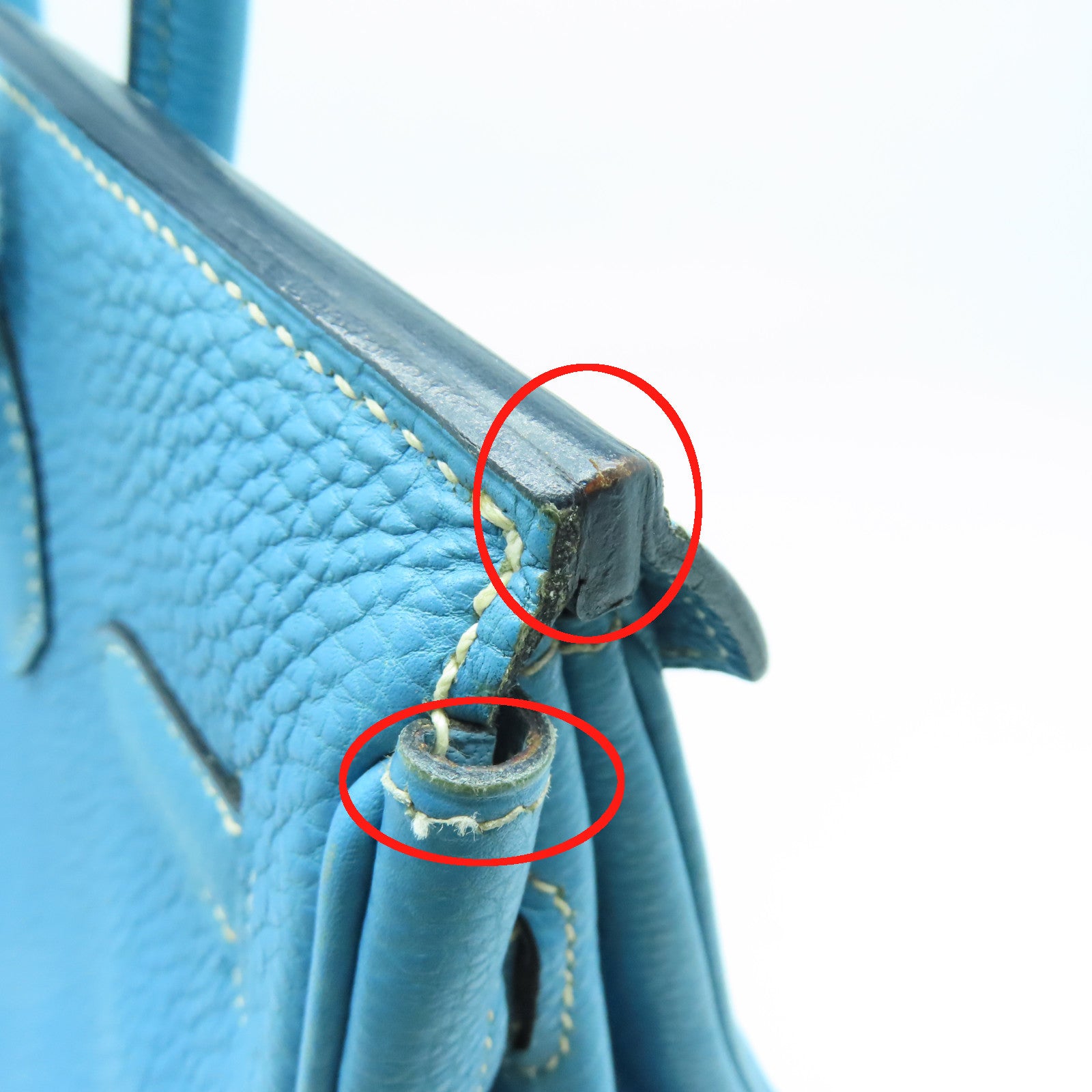 HERMES Togo Leather Birkin 30 Silver Buckle Hand Bag Denim Blue – Brand Off  Hong Kong Online Store