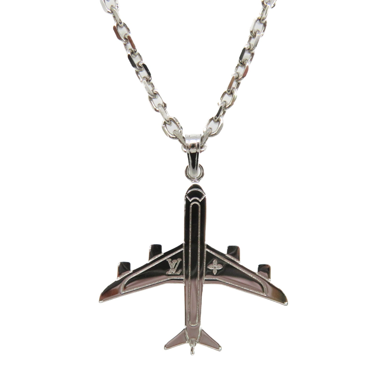 LOUIS VUITTON Metal LV Plane Necklace Necklace