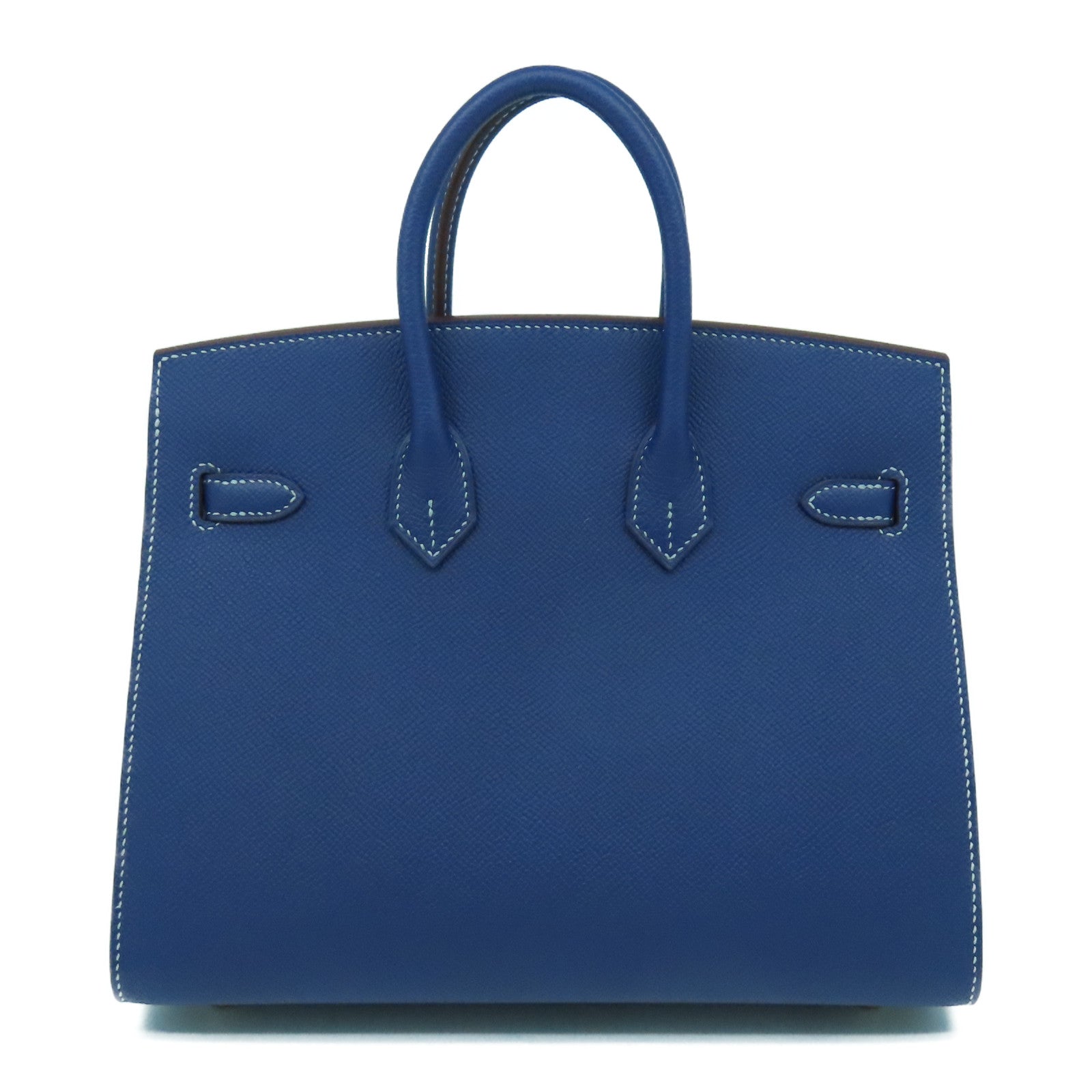 HERMES Epsom皮革Birkin 25 Sellier Special Order金扣手挽袋Bleu Encre墨水藍色