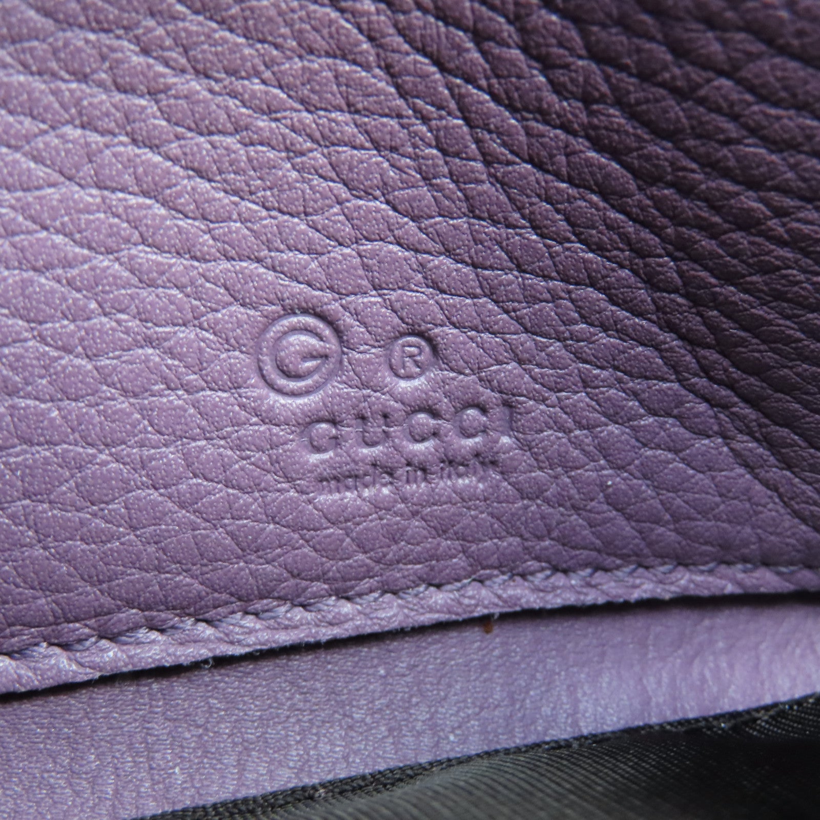 Leather key ring Gucci Purple in Leather - 20931803