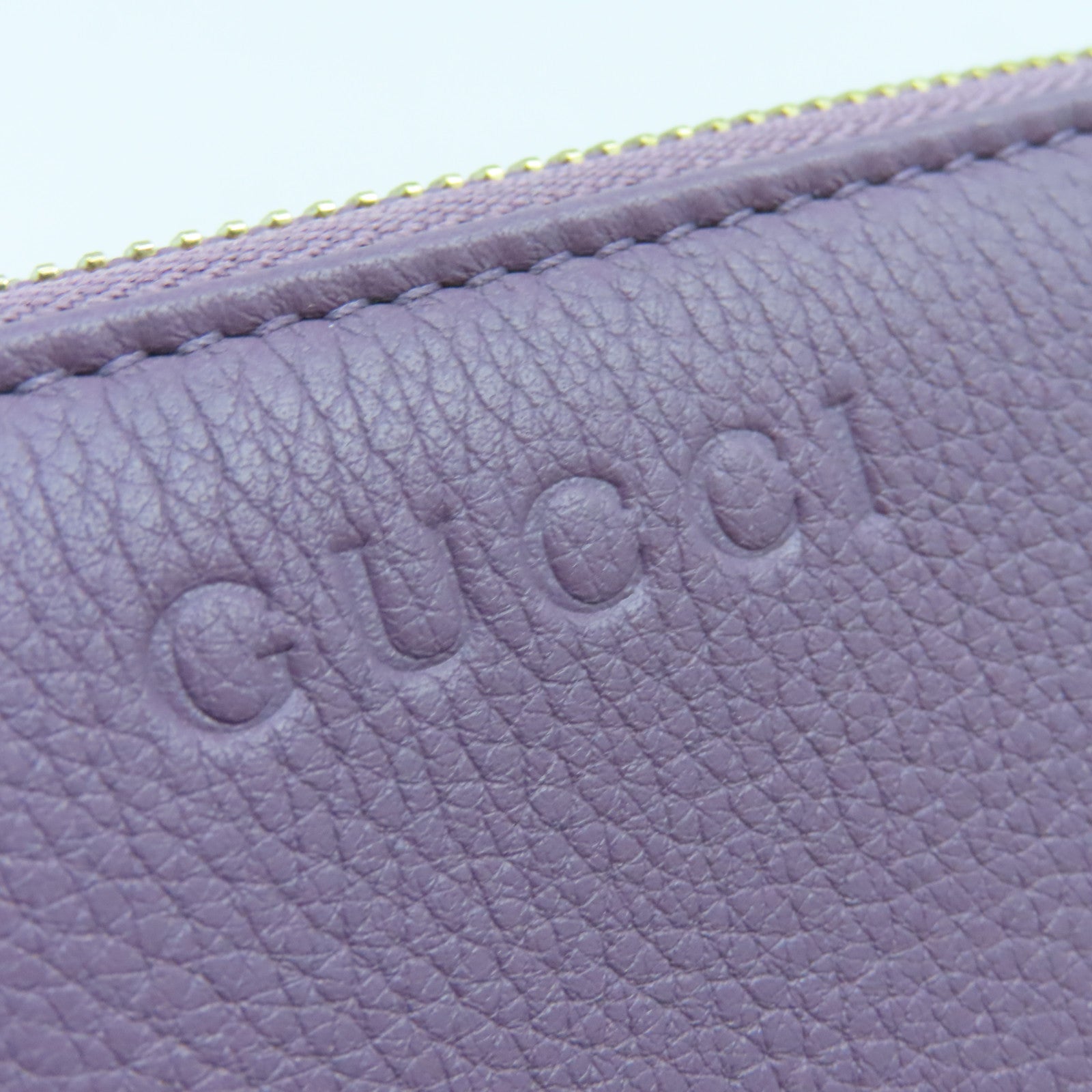 Leather key ring Gucci Purple in Leather - 20931803